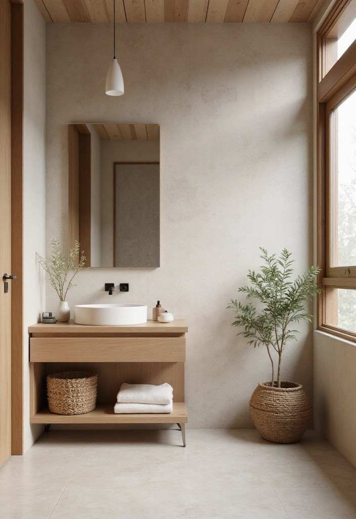 12 Japandi Bathroom Ideas That Book Lovers Can't Resist (You'll Want to Copy #5!) - 3. Minimalistic Color Palette