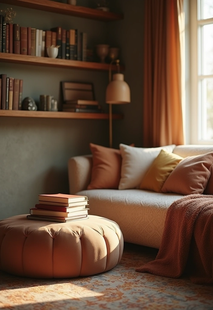 20 DIY Home Library Ideas Every Book Lover Needs to Try (Get Ready for #13!) - 2. Book Storage Ottomans