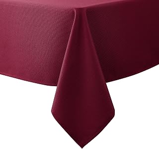 Biscaynebay Textured Fabric Christmas Rectangle Tablecloths 60x84 Inches...