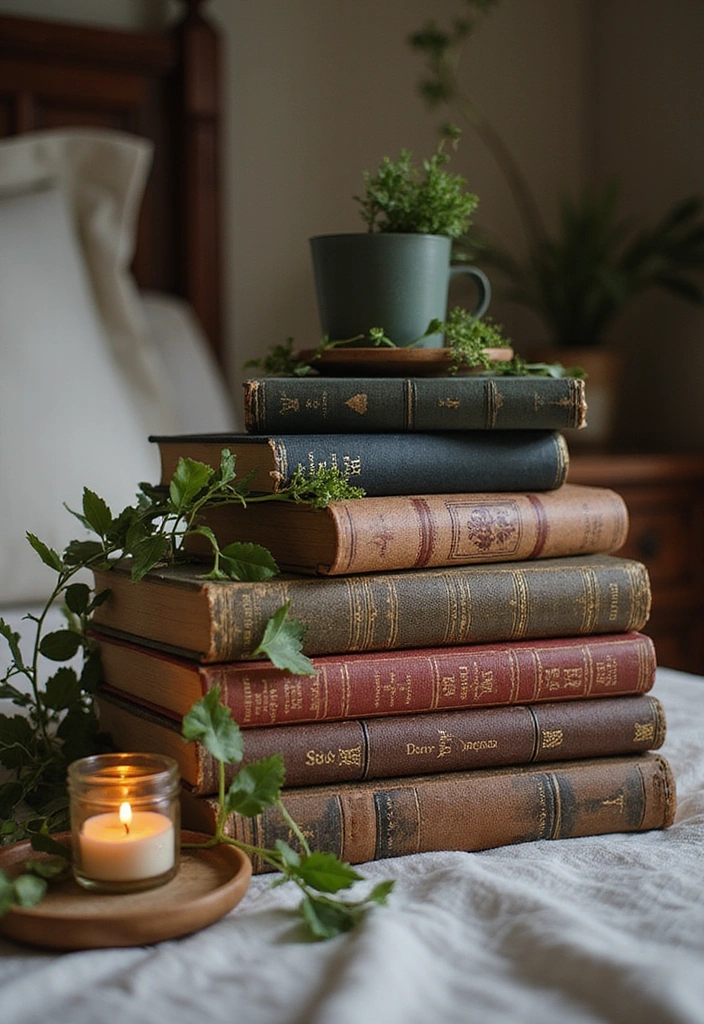 18 Must-Try Fall Bedroom Decor Ideas for Book Lovers (Don't Miss #15!) - 9. Vintage Book Displays