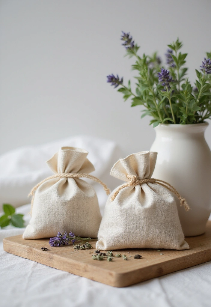 12 Japandi Bathroom Ideas That Book Lovers Can't Resist (You'll Want to Copy #5!) - 12. Aromatic Herbs in Your Bath