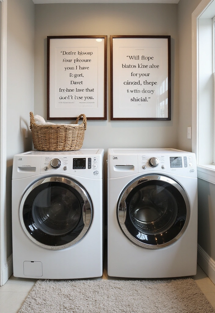 13 Small Laundry Room Ideas for Book Lovers to Save Space and Add Style - 13. Inspirational Book Quotes