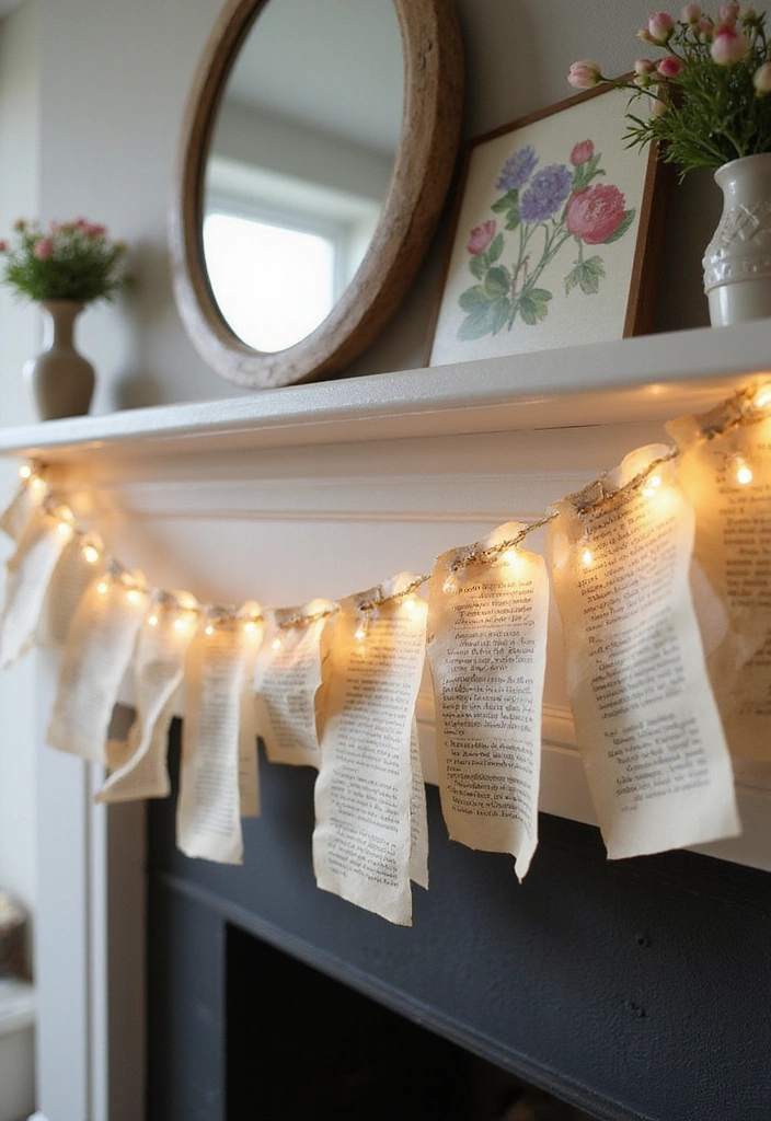 22 Easy Spring DIY Decor Projects for Book Lovers (Get Ready to Craft #18!) - 11. Book Page Garland