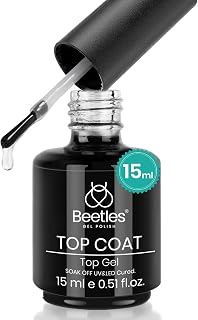 beetles Gel Polish No Wipe Gel Top Coat - Clear Color Top Coat Gel Nail ...