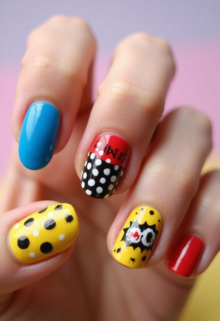 21 January Nail Art Ideas for Book Lovers That Are a Must-See! - 13. Pulp Fiction Aesthetic