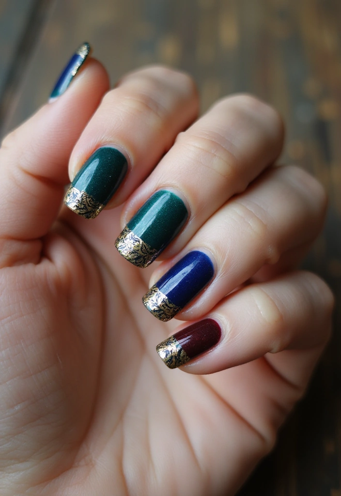 21 January Nail Art Ideas for Book Lovers That Are a Must-See! - 9. Book Spine Designs