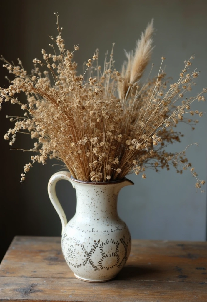 21 Aesthetic Cottagecore Home Decor Ideas That Book Lovers Will Adore! - 7. Dried Flowers