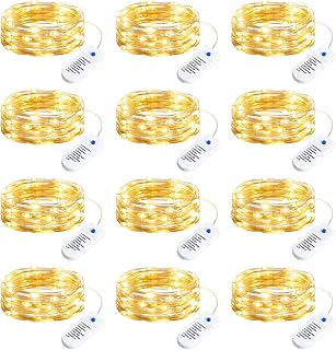 Minetom 12 Pack Fairy Lights Battery Operated String Lights, 8 Modes & T...