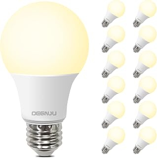 A19 LED Light Bulbs, 60 Watt Equivalent LED Bulbs, Soft White 2700K, 800...