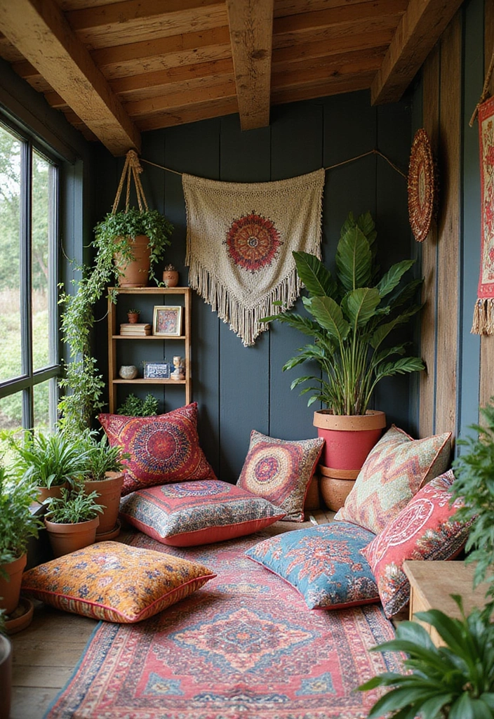 14 Enchanting Small Garden Shed Ideas for Bookworms (Get Inspired! - 4. The Boho Chic Shed