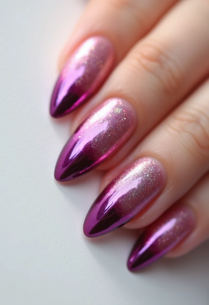 16 Chic Chrome Nail Art Ideas for the Stylish Bookworm (Don't Miss #3!) - 7. Ombré Chrome for a Soft Transition