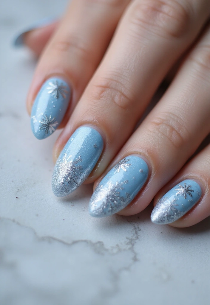 15 November Nail Designs That Will Make Every Book Lover's Heart Skip a Beat! - 13. Frosty Book Covers