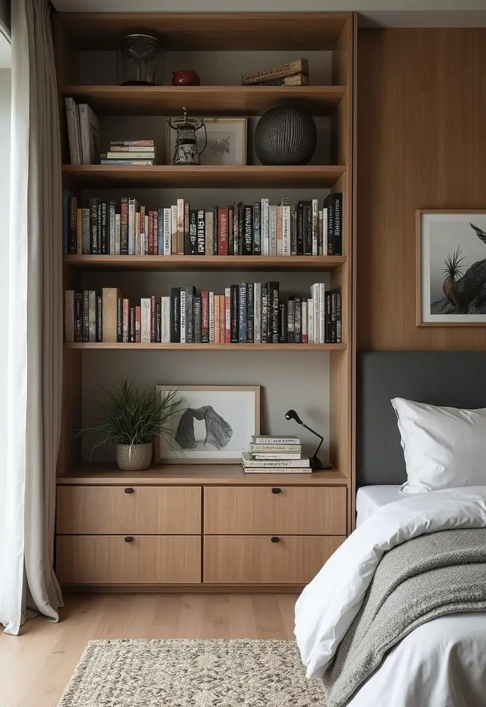 22 Modern Bedroom Decor Ideas for Book Lovers  - 8. Personalized Bookshelves