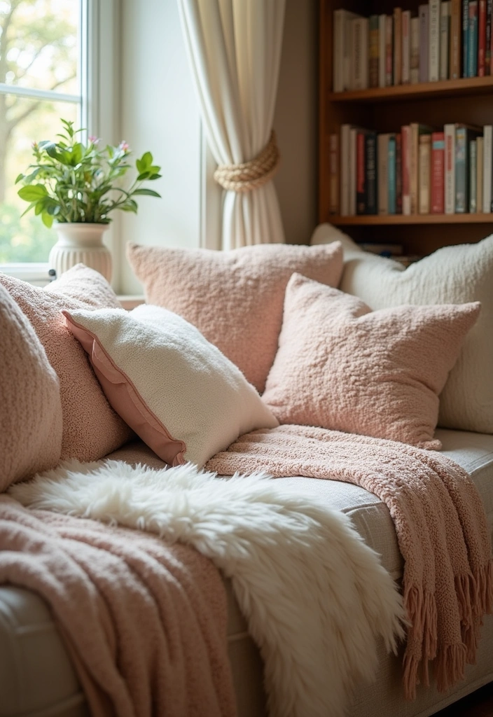 19 Stockholm Room Aesthetic Decor Ideas Every Book Lover Will Love - 13. Textured Pillows and Throws
