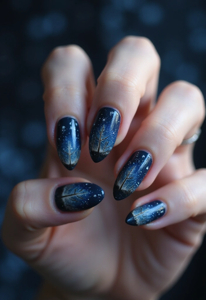 15 November Nail Designs That Will Make Every Book Lover's Heart Skip a Beat! - 6. Midnight Reads
