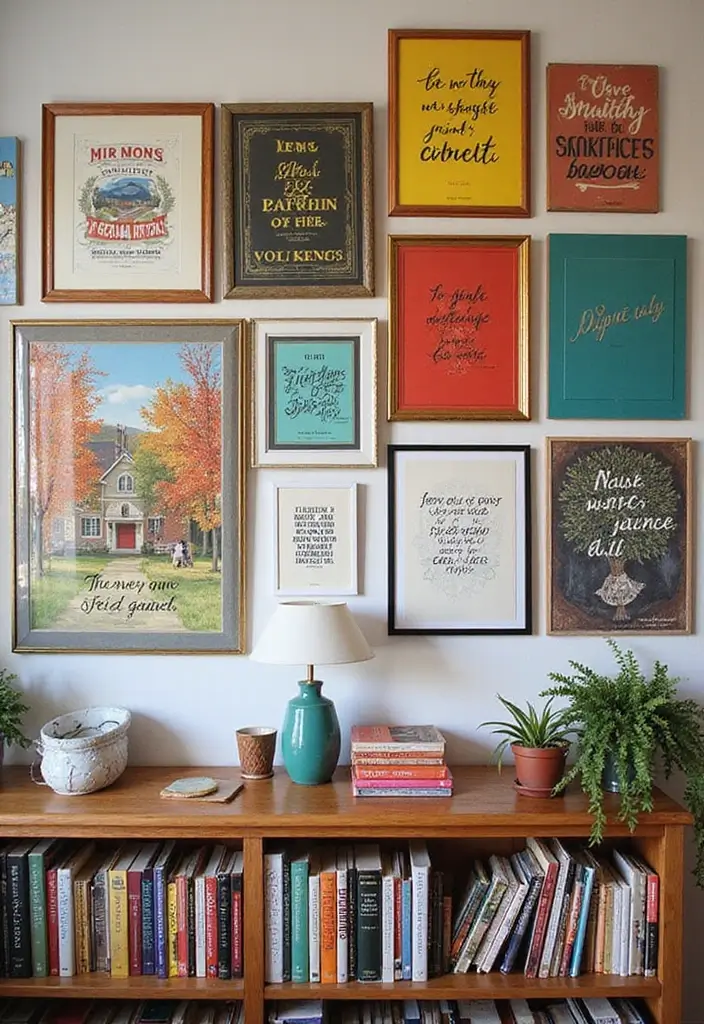15 Ingenious Small Bedroom Decor Ideas for Bookworms (Say Goodbye to Clutter!) - 3. Book-Themed Wall Art