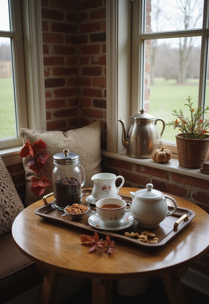 14 Cozy Fall Home Decor Ideas for Book Lovers That Will Transform Your Reading Nook! - 7. Essential Tea or Coffee Station