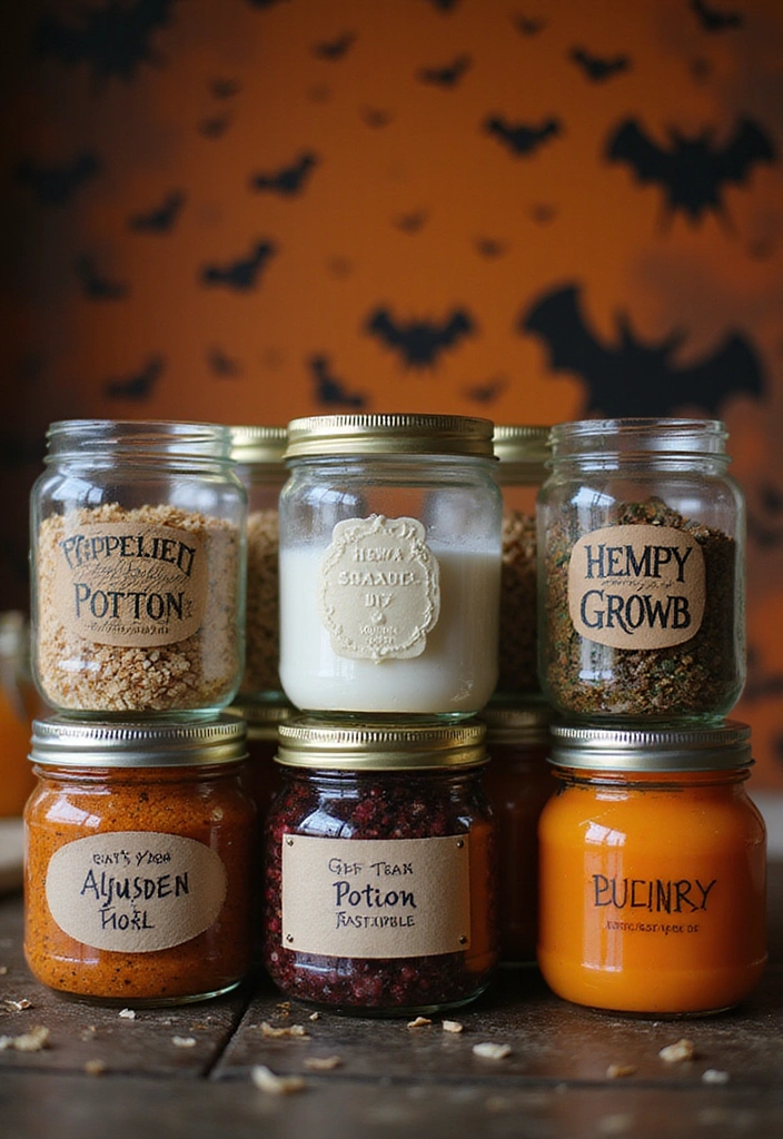 13 DIY Halloween Kitchen Decor Projects Every Book Lover Must Try (#4 Is A Must-See!) - 11. Enchanted Potion Labels