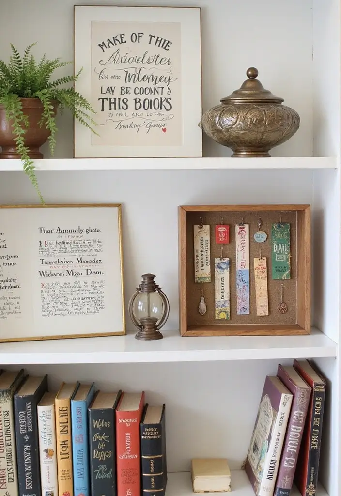 15 Boho Living Room Decor Ideas Every Book Lover Needs to Try - 12. A Personal Touch with Bookish Decor