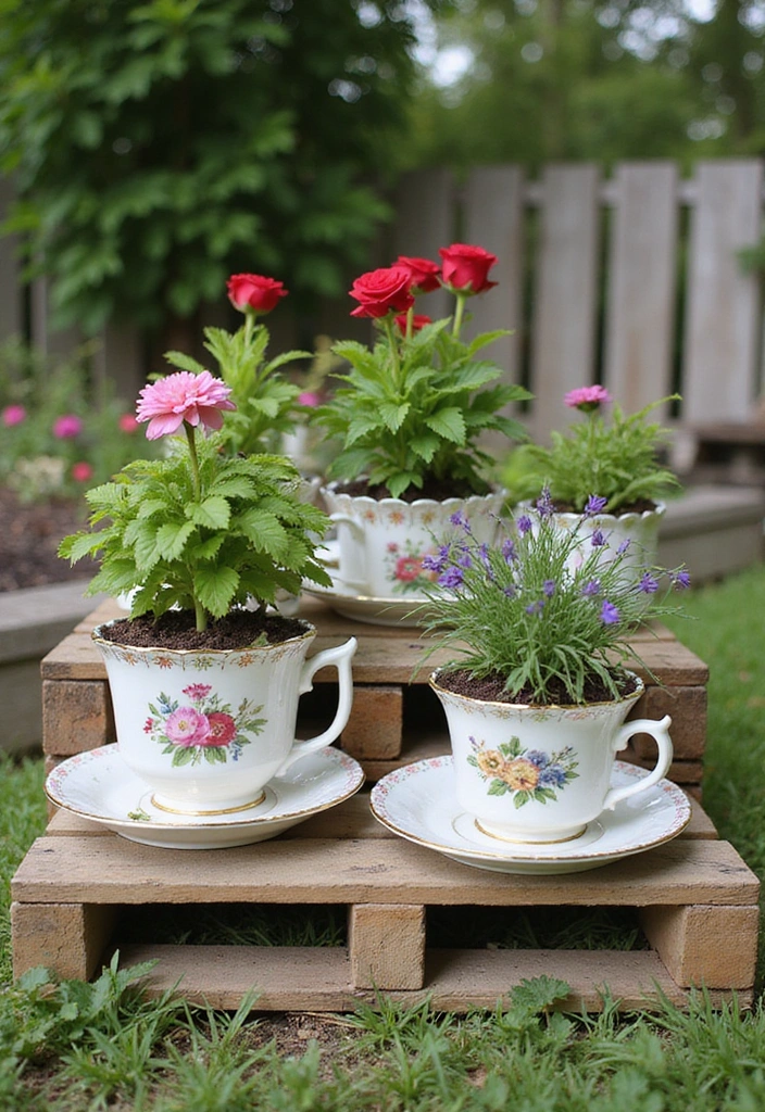 18 Aesthetic Low-Maintenance Garden Ideas for Book Lovers  - 18. Recycled Garden Decor