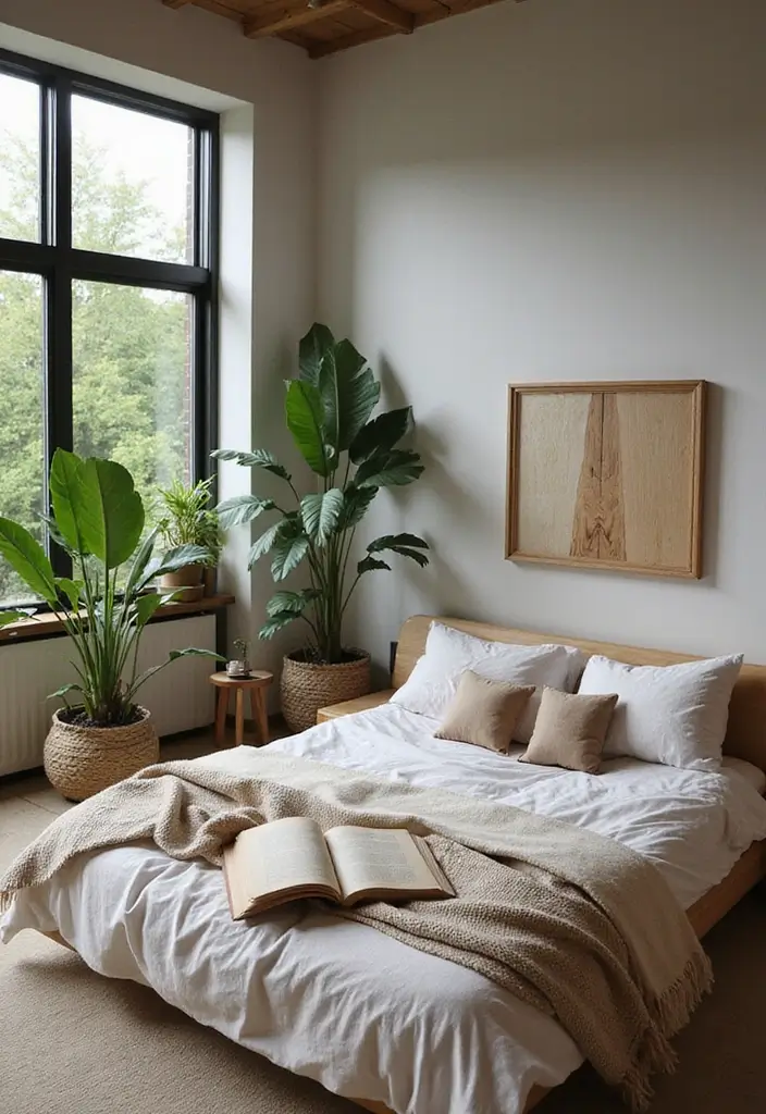 22 Modern Bedroom Decor Ideas for Book Lovers  - 15. Nature-Inspired Elements