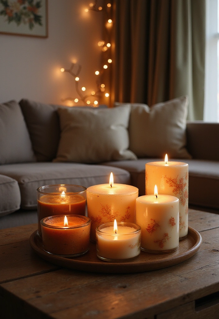 15 Autumn Living Room Decor Ideas Every Book Lover Needs to Try This Fall! - 10. Fall Scented Candles