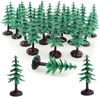 30 PCS Miniature Trees Miniature Christmas Tree Figurines for Crafts Pla...