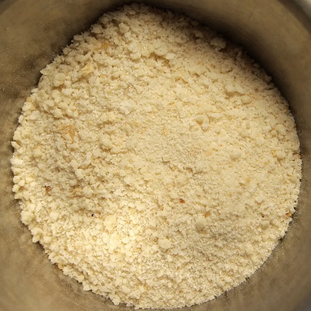 Bread crumbs for a casserole topping