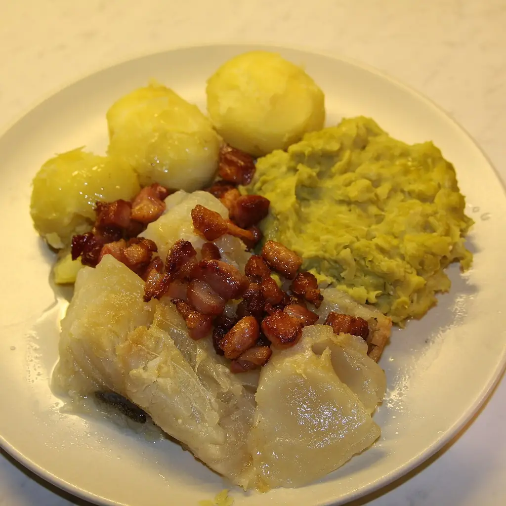 Lutefisk at Upper Midwest gatherings