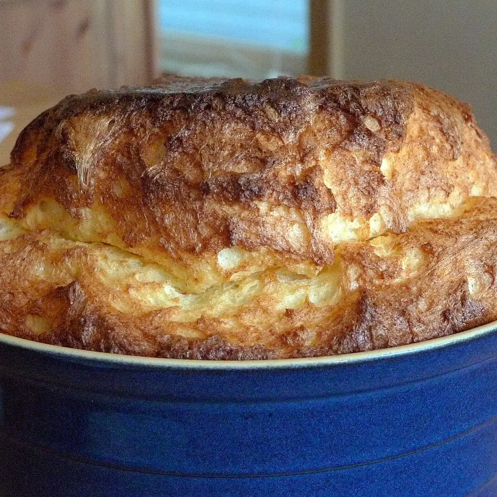 A cheese soufflé