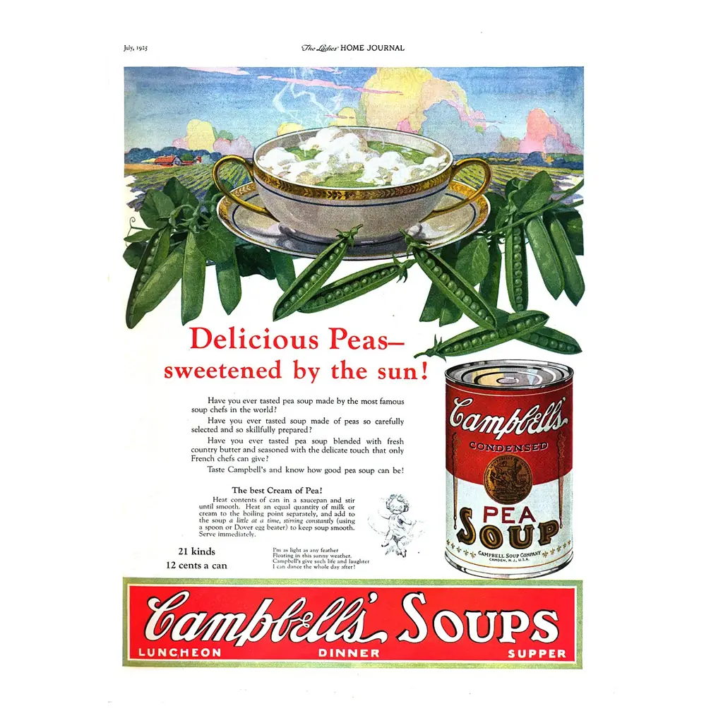 Campbell Soup July 1925 ad.