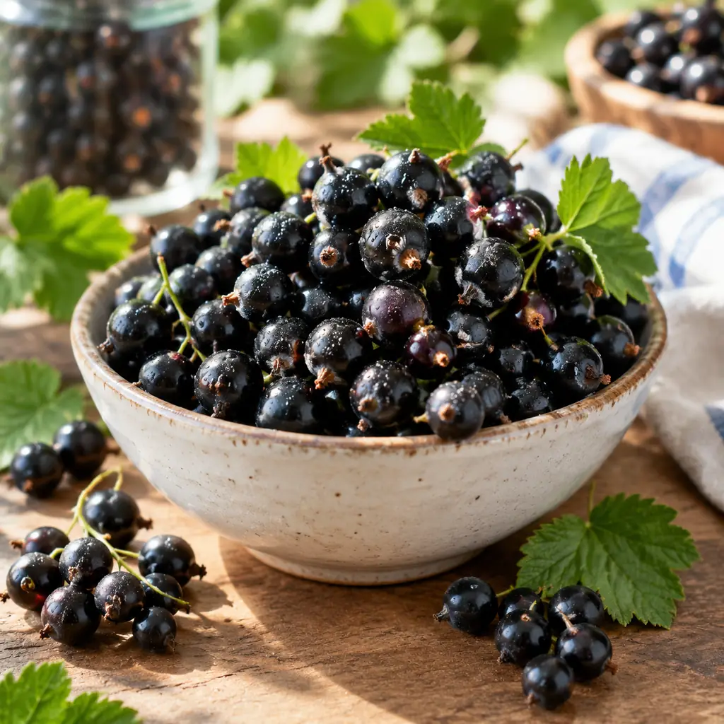 Illustration of black currants.