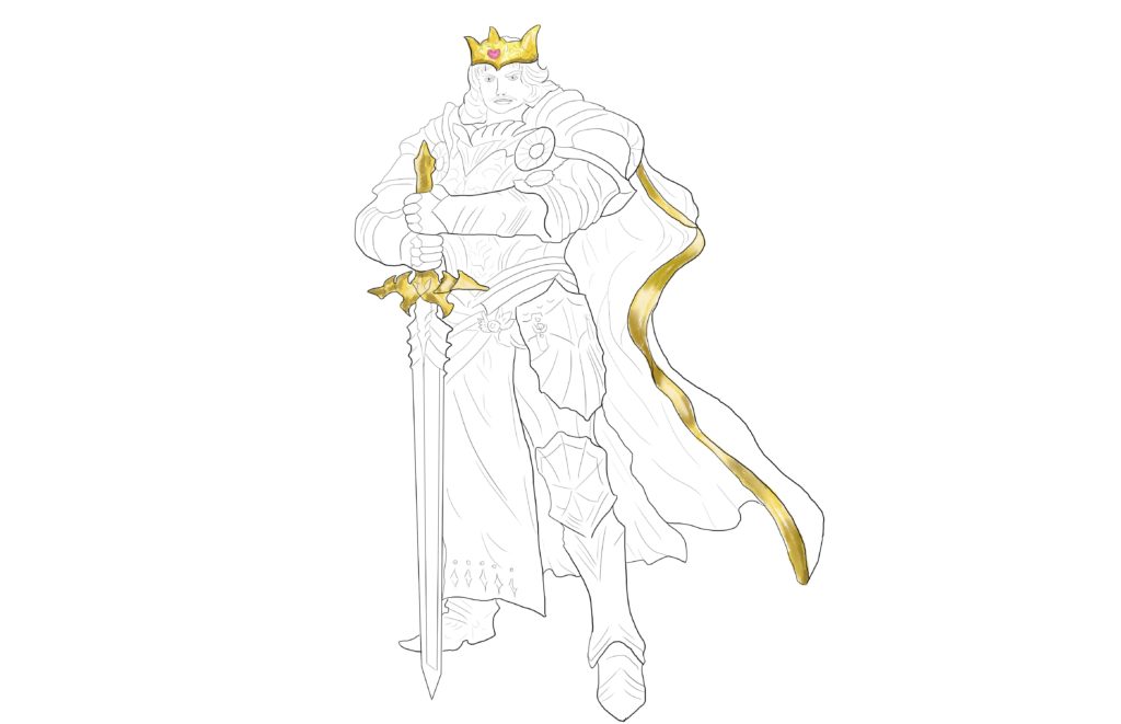 Medieval Knight Fantasy Warrior Fanart Drawing