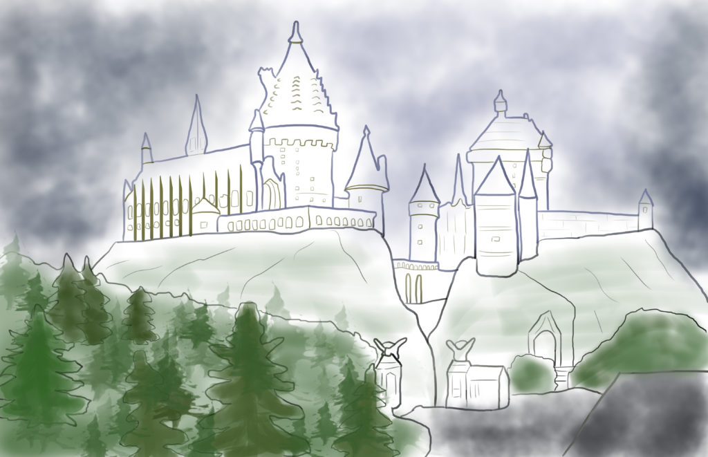 Hogwarts fantasy castle